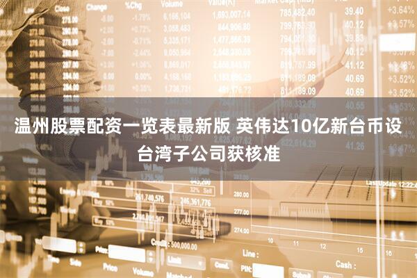 温州股票配资一览表最新版 英伟达10亿新台币设台湾子公司获核准